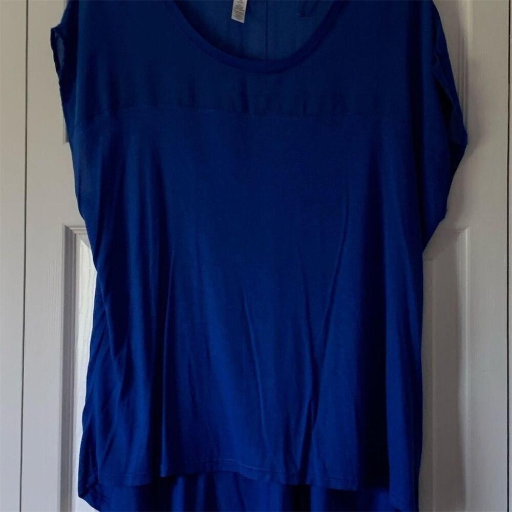 Ambiance Apparel Women's Blue Tunic Top Size 1X